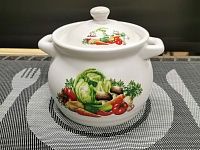 Кастрюля керамическая с крышкой 1,1 литр