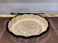 Форма для запекания и сервировки круглая, керамика, Шоколад