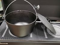 Казан походный 10л с чугунной крышкой  